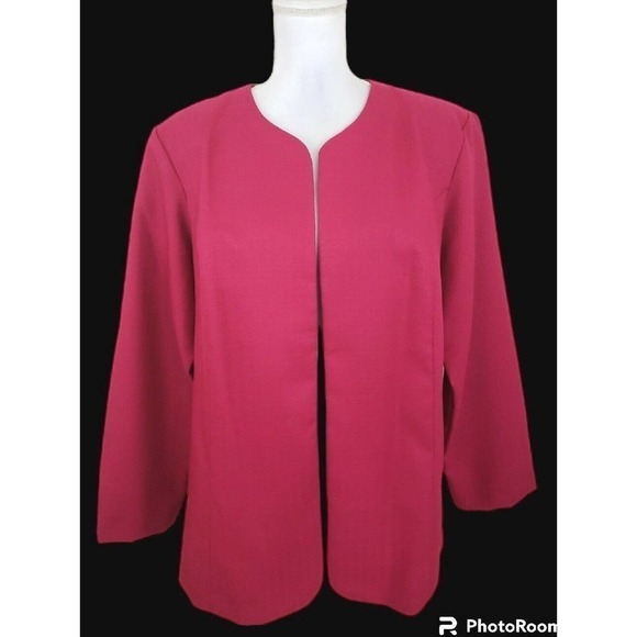 Vintage BFA ~Woman Plus Size 20W~ Raspberry Skirt/Blazer2 Pc. Suit Unlined. - Picture 2 of 16